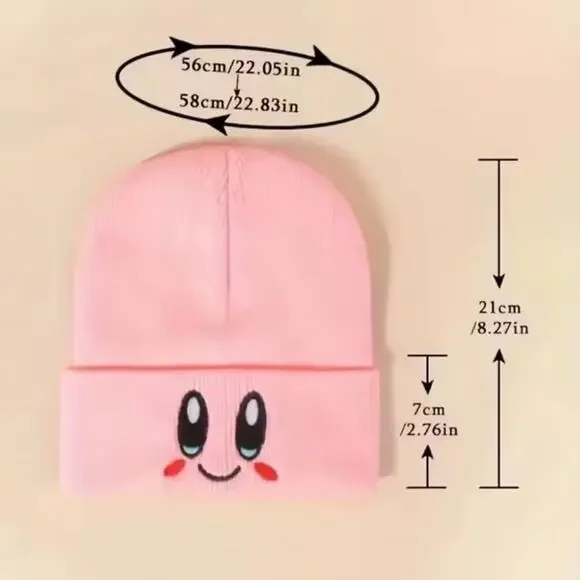 Kirby Beanie Hat Nintendo Retro Vintage Gamer Winter Birthday Christmas Gift il_fullxfull.3851096163_cvgu.jpg main image 2